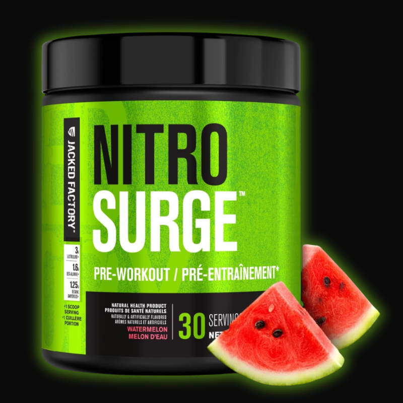 NITROSURGE Pre-Workout – Energy, Focus & Nitric Oxide Pump | Watermelon