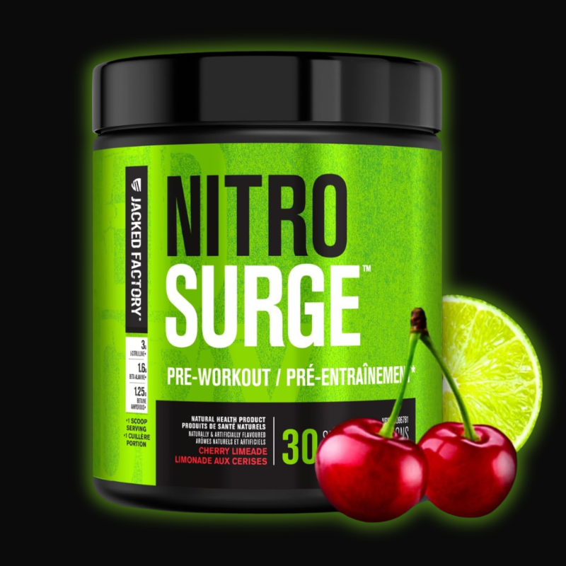 NITROSURGE Pre-Workout – Energy, Focus & Nitric Oxide Pump | Cherry Limeade