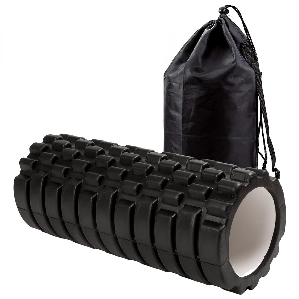 Kunova 13" Deep Tissue Grid Yoga Fitness EVA Massage Foam Roller with Carrying Bag Medium Density Deep Tissue Massager for Muscle Massage and Myofascial Trigger Point Release 🍁 All In One Marketplace Canada