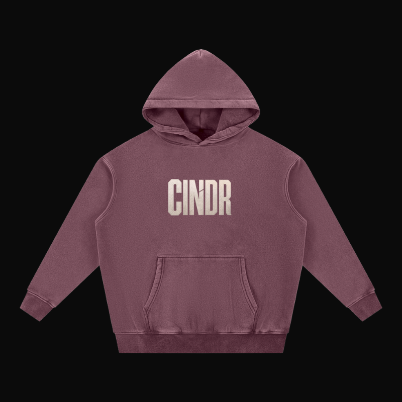 CINDR Snow Wash Oversized Hoodie