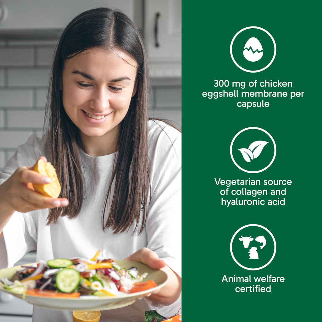 Organika Canadian-Made Vegetarian Collagen - Sourced From Natural Eggshell Membrane | For Healthier Skin, Hair, Nails and Joints - 60vcaps 🍁 All In One Marketplace Canada