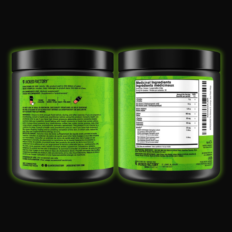 NITROSURGE Pre-Workout – Energy, Focus & Nitric Oxide Pump | Sour Peach Rings