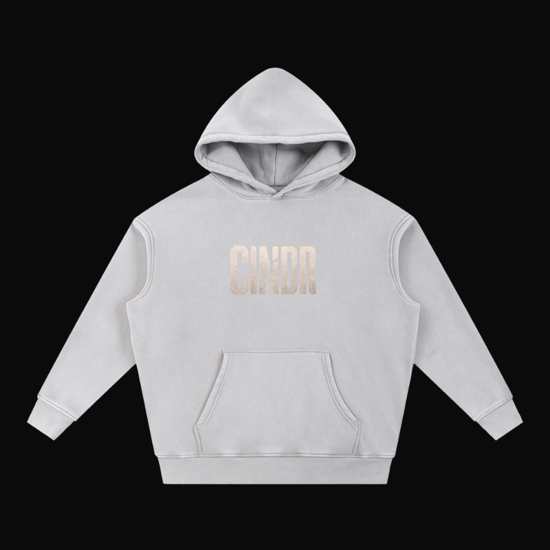 CINDR Snow Wash Oversized Hoodie