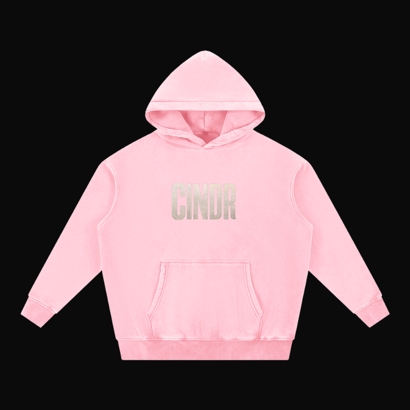 CINDR Snow Wash Oversized Hoodie